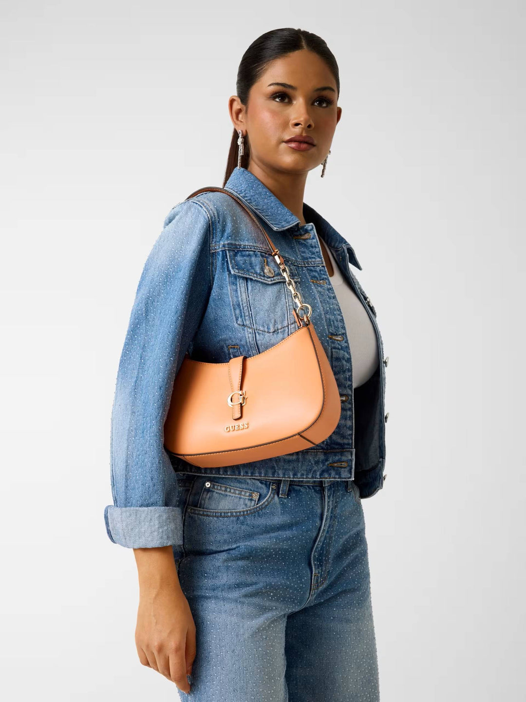 CARRIE TOP ZIP SHOULDER BAG