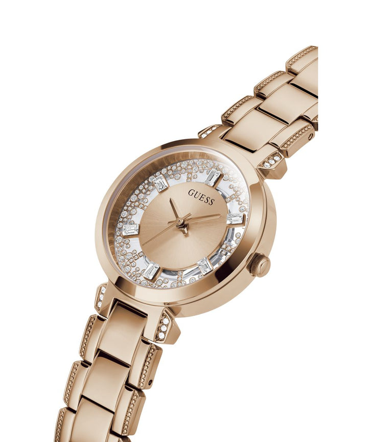 CRYSTAL CLEAR LADIES ROSE GOLD TONE ANALOG WATCH