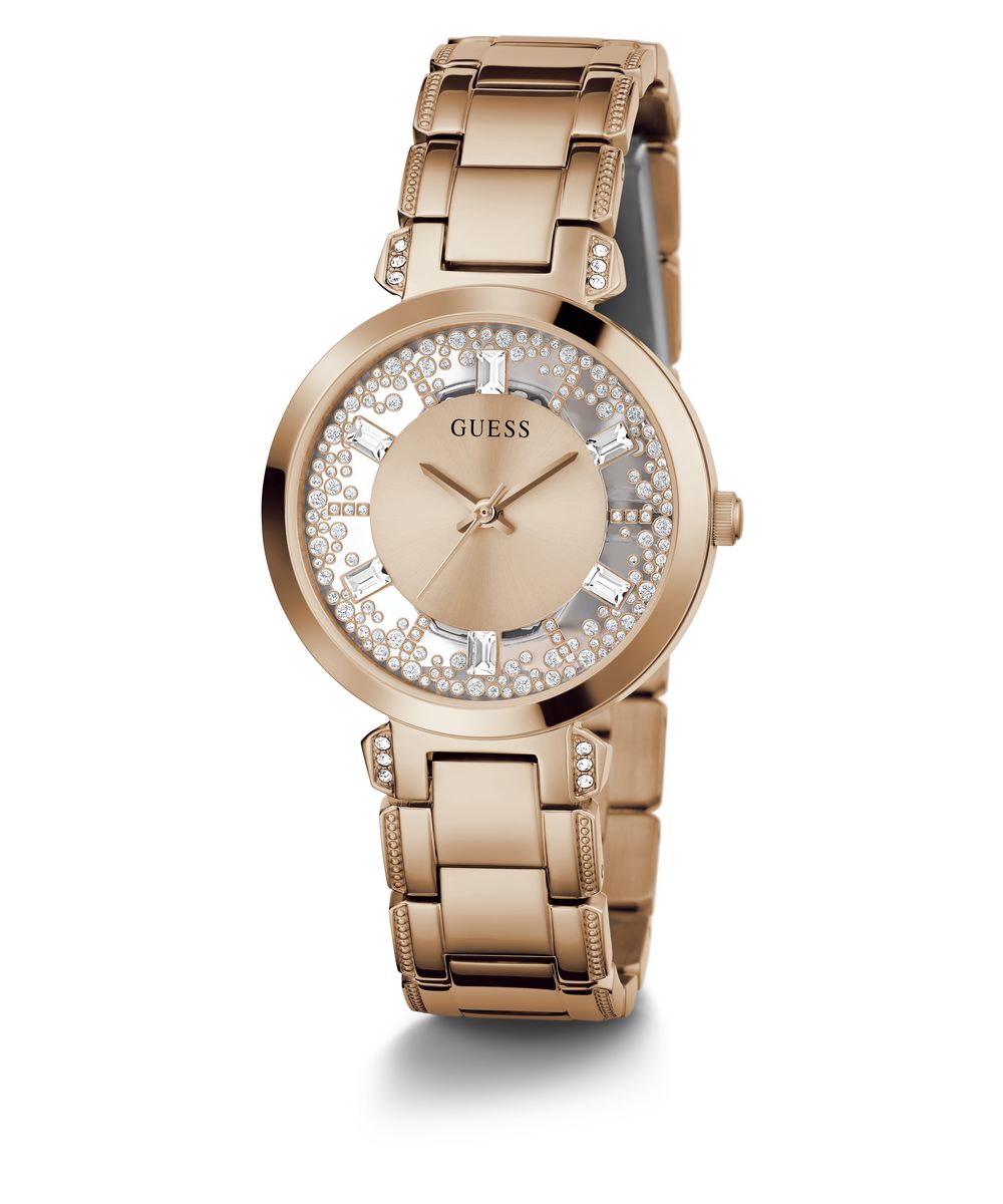 CRYSTAL CLEAR LADIES ROSE GOLD TONE ANALOG WATCH