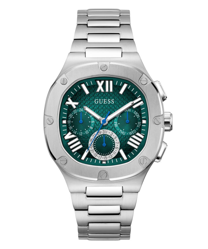 Headline Mens Silver Tone Analog Watch - Guess?