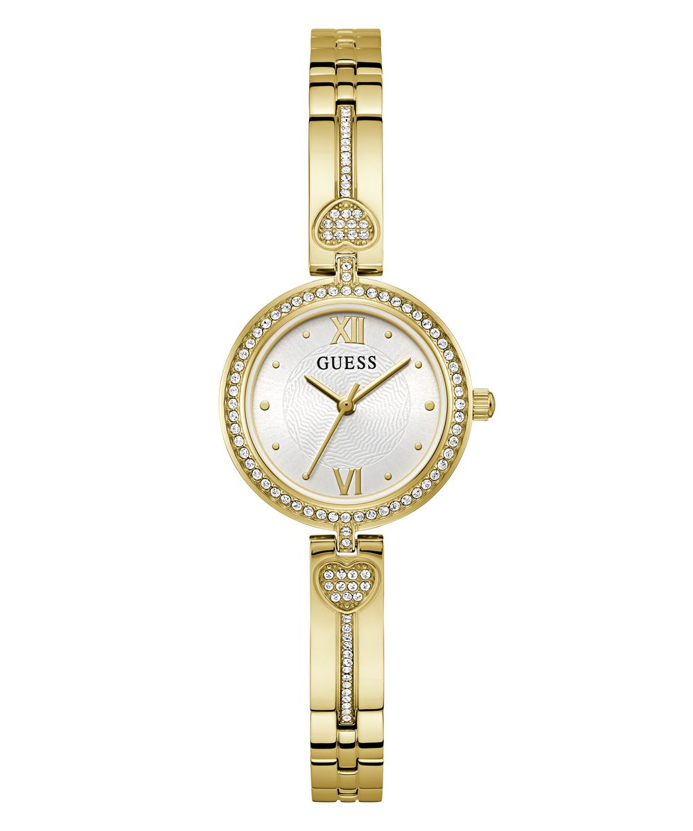 Lovey Ladies Gold Tone Analog Watch - Guess?