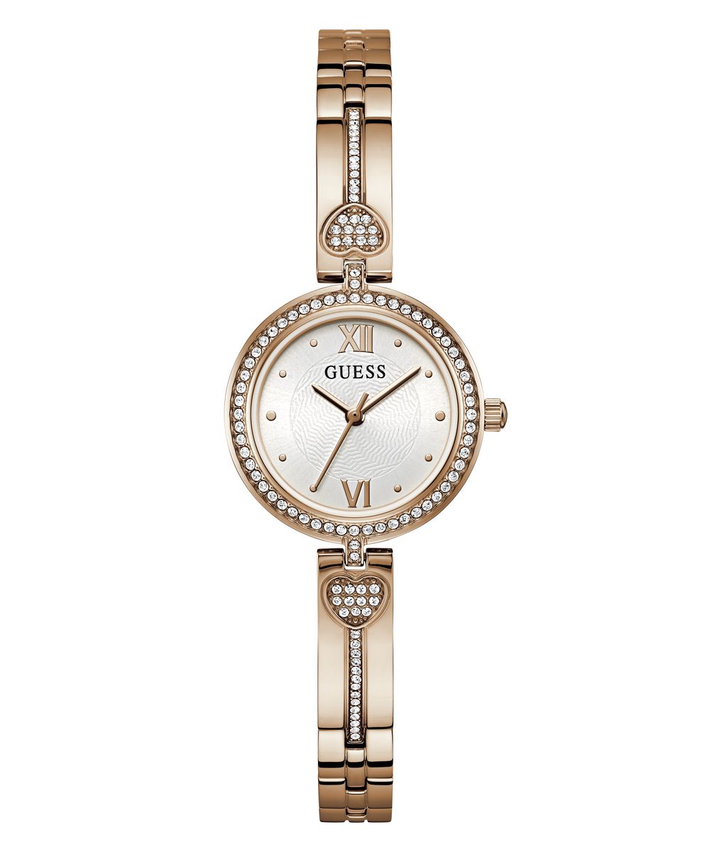 Lovey Ladies Rose Gold Tone Analog Watch - Guess?