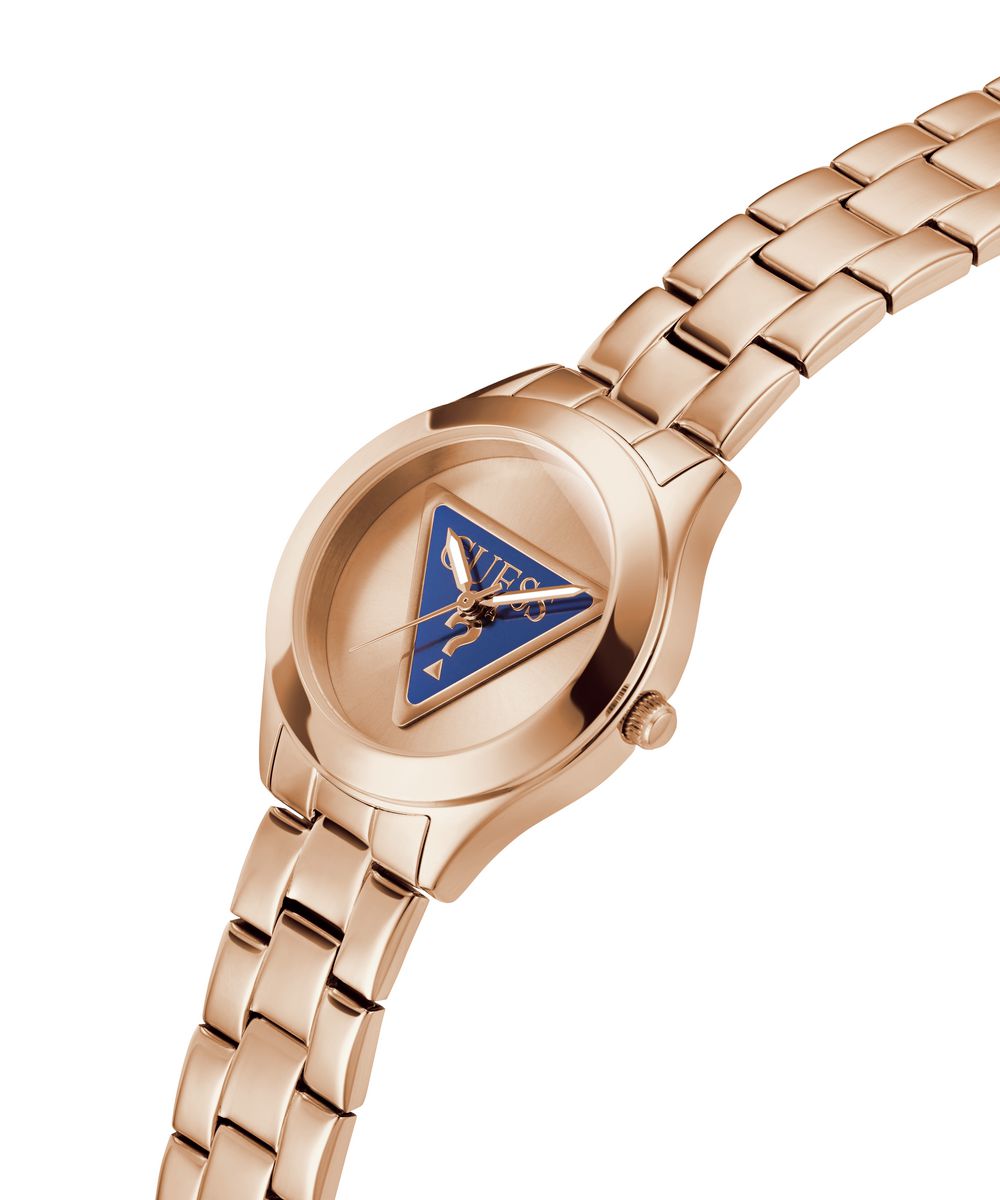 TRI PLAQUE LADIES ROSE GOLD TONE ANALOG WATCH