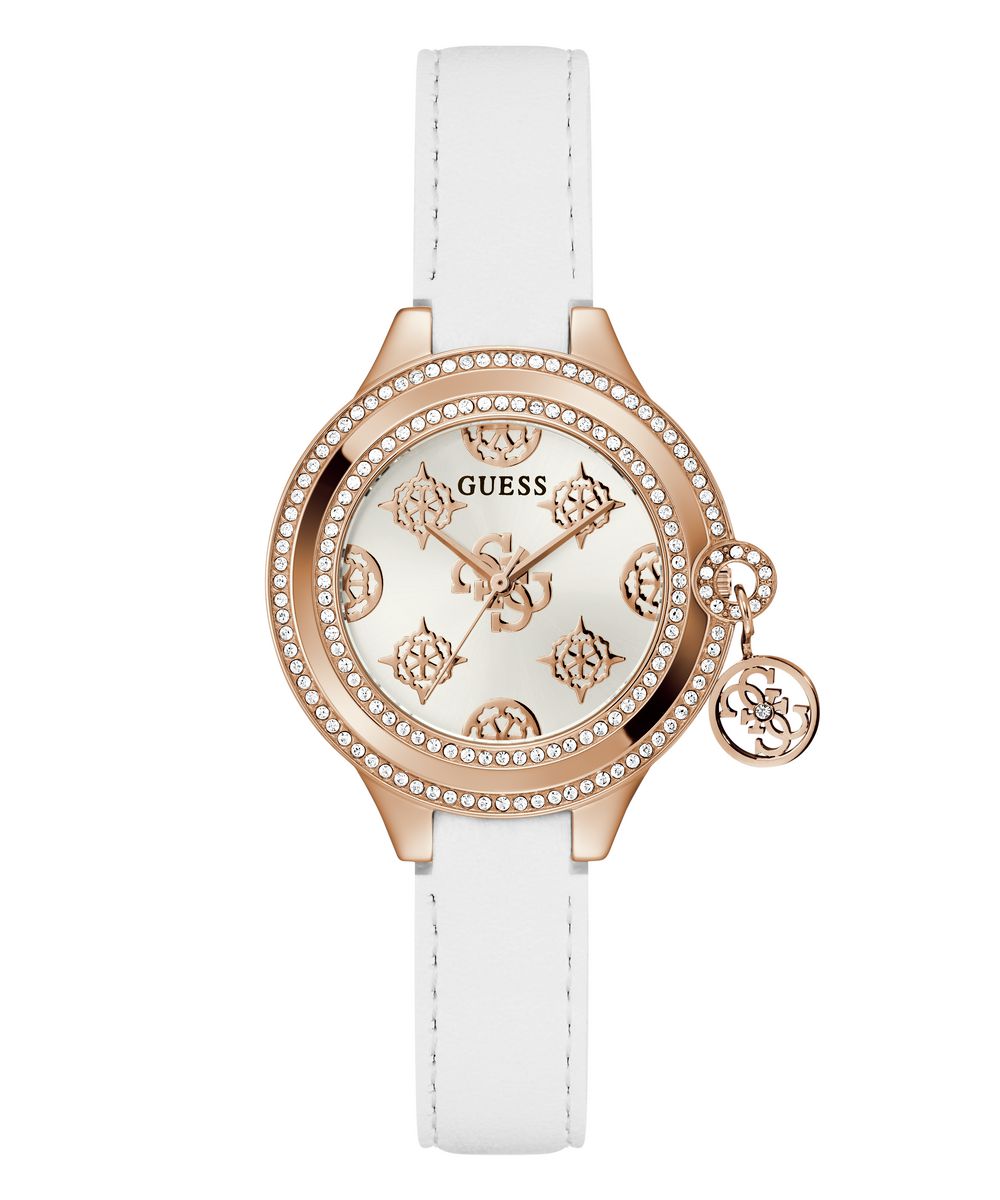 Charmed Ladies White Analog Watch - Guess?