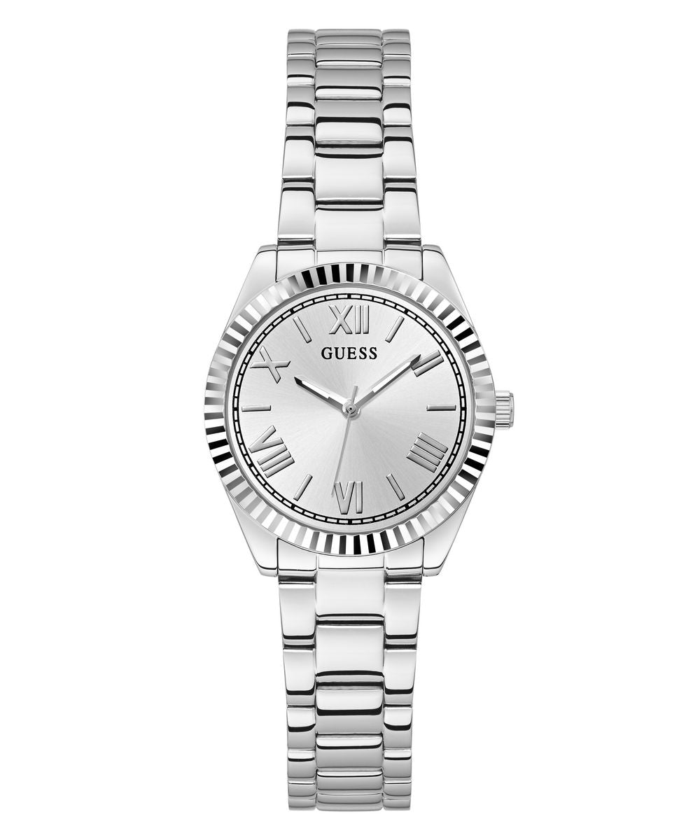 Mini Luna Ladies Silver Tone Analog Watch - Guess?