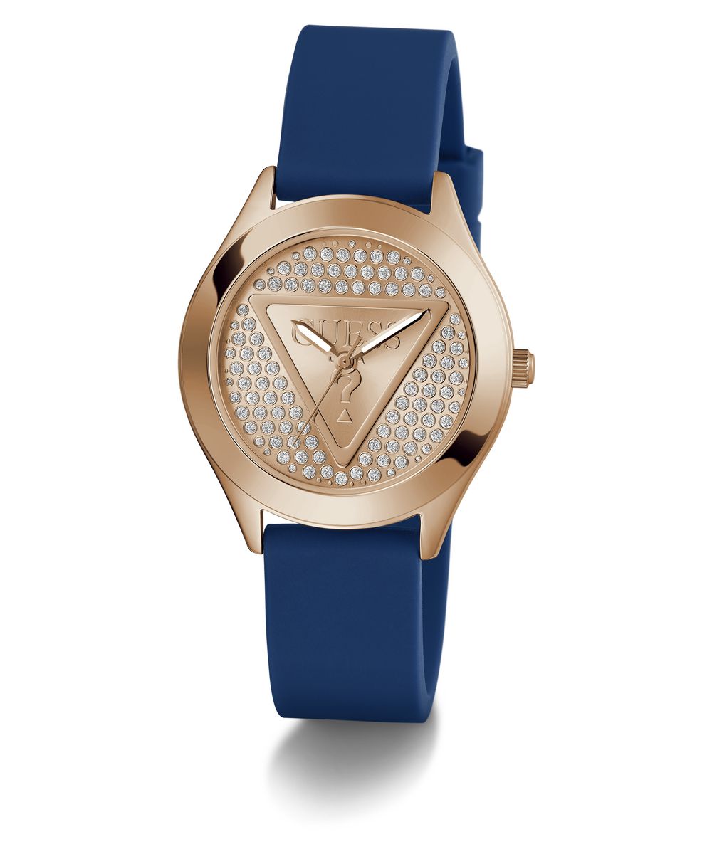 GLITZ PLAQUE LADIES BLUE ANALOG WATCH