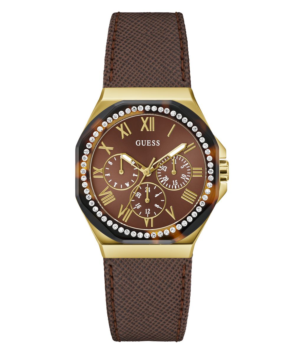 Glaze Ladies Brown Analog Watch - Guess?