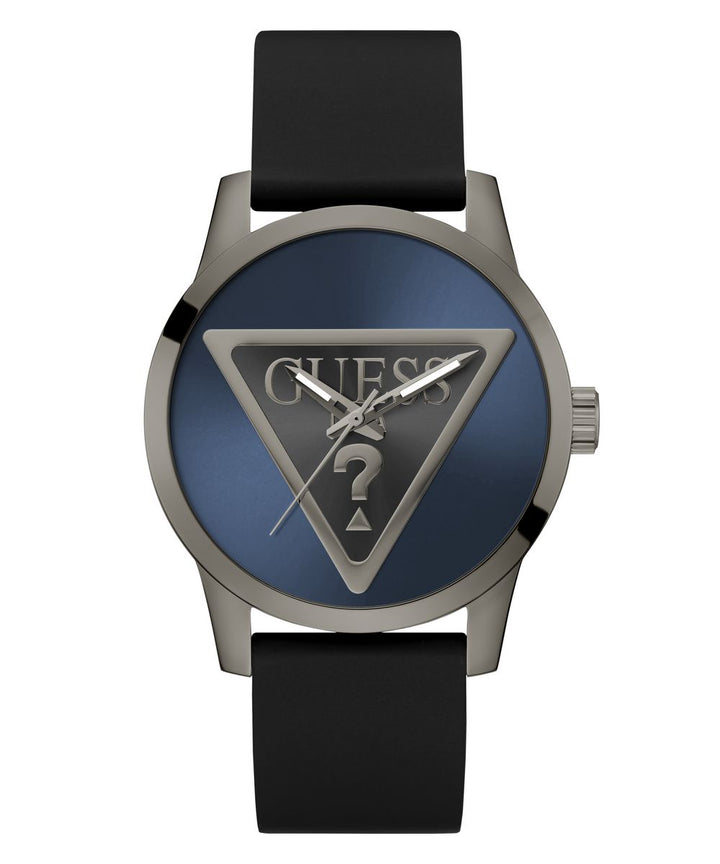 Badge Mens Black Analog Watch - Guess?