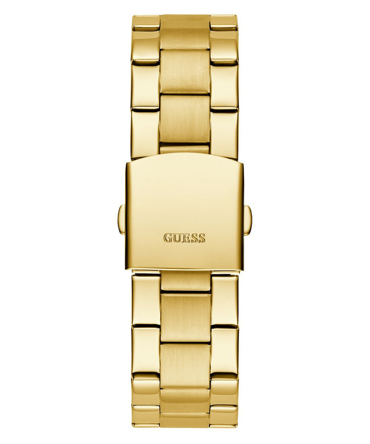 BADGE MENS GOLD TONE ANALOG WATCH