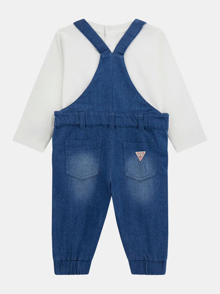 INFANT BOY - T-SHIRT AND DENIM ROMPER SET