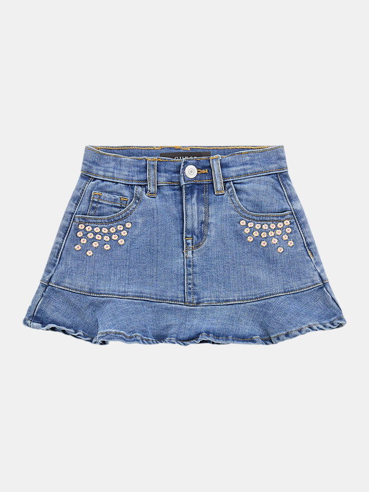 TODDLER GIRL - RUFFLED DENIM MINI SKIRT