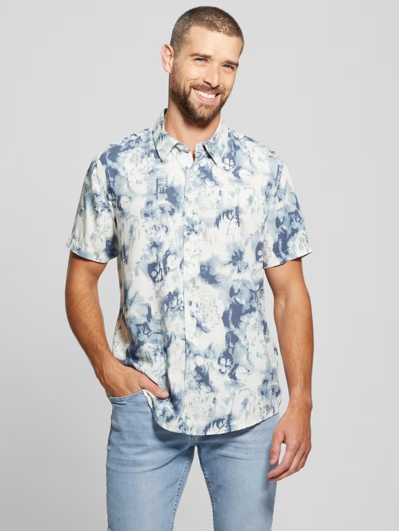 SS WAYCO SATEEN FLORAL SHIRT - GUESS?