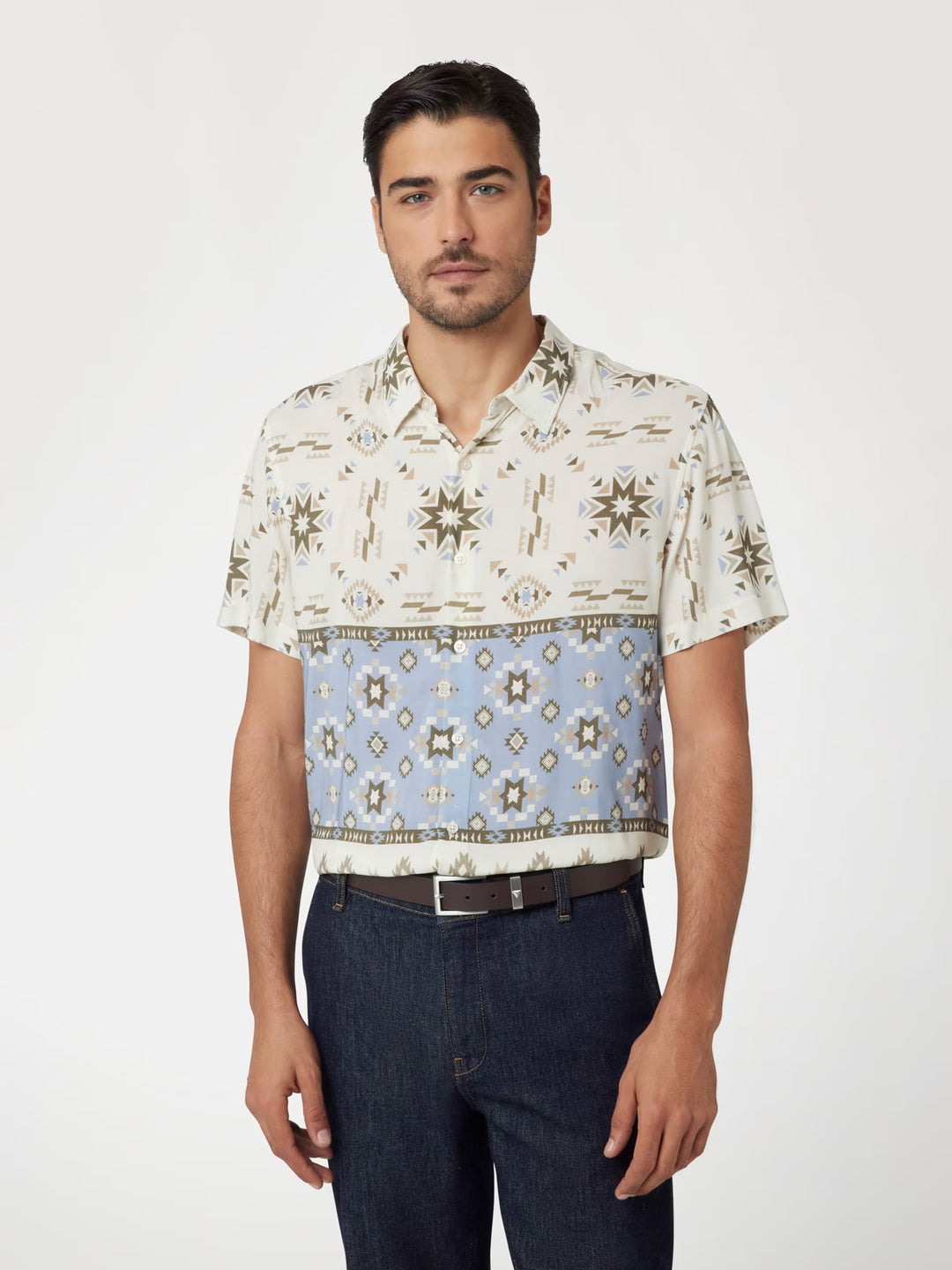 SS ECO RAYON SANTA FE SHIRT - GUESS?