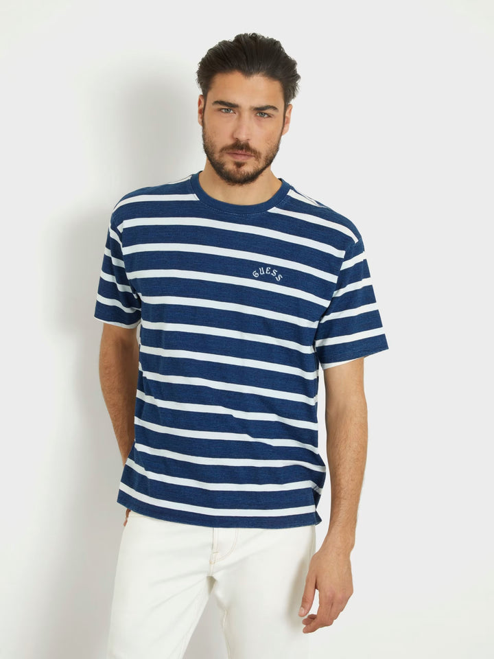 SS CN YD INDIGO STRIPED TEE