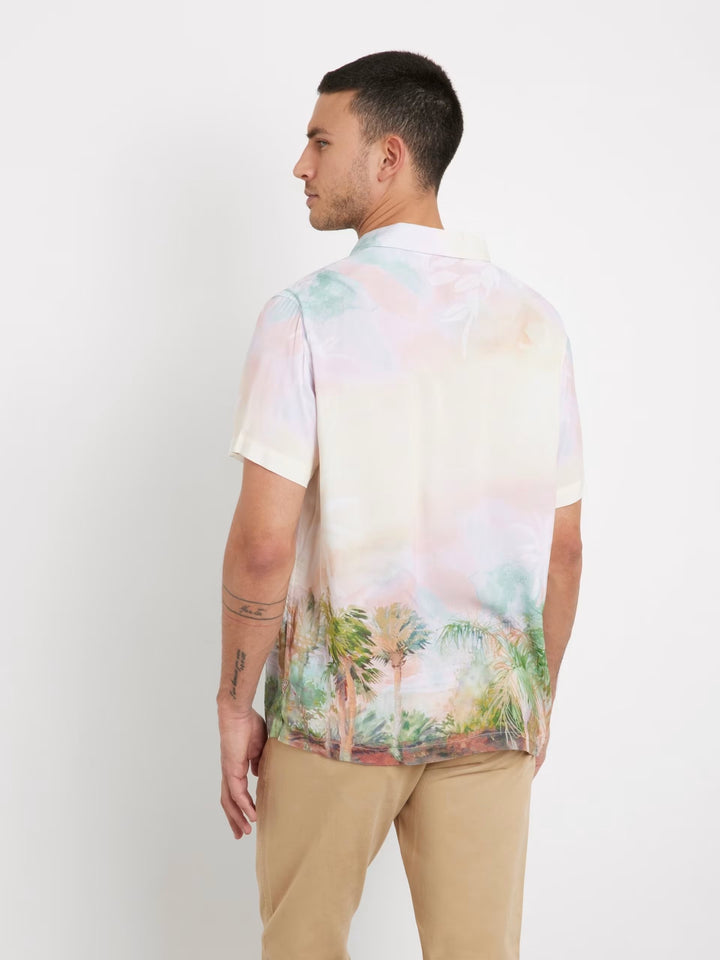 SS ECO RAYON PALM SHIRT