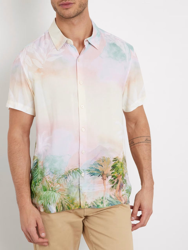 SS ECO RAYON PALM SHIRT