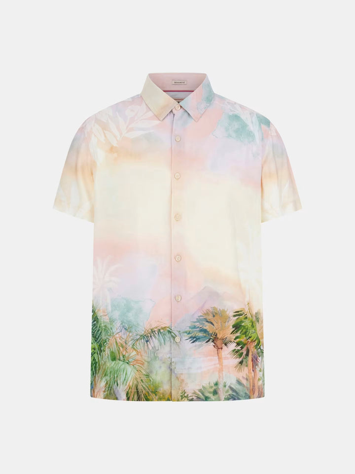 SS ECO RAYON PALM SHIRT