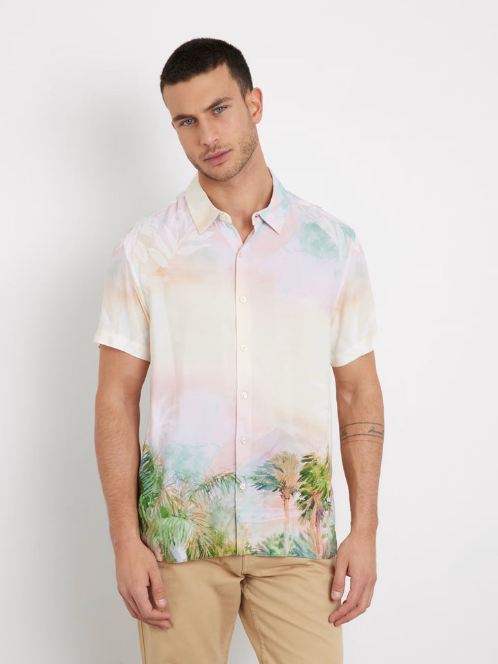 SS ECO RAYON PALM SHIRT