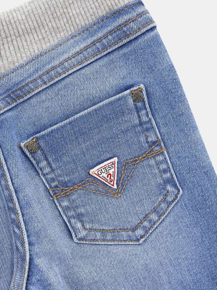 TODDLER BOY - EMBROIDERED LOGO DENIM PANT