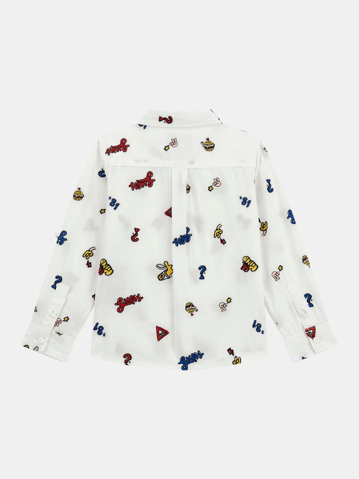 TODDLER BOY - ALL OVER EMBROIDERY SHIRT