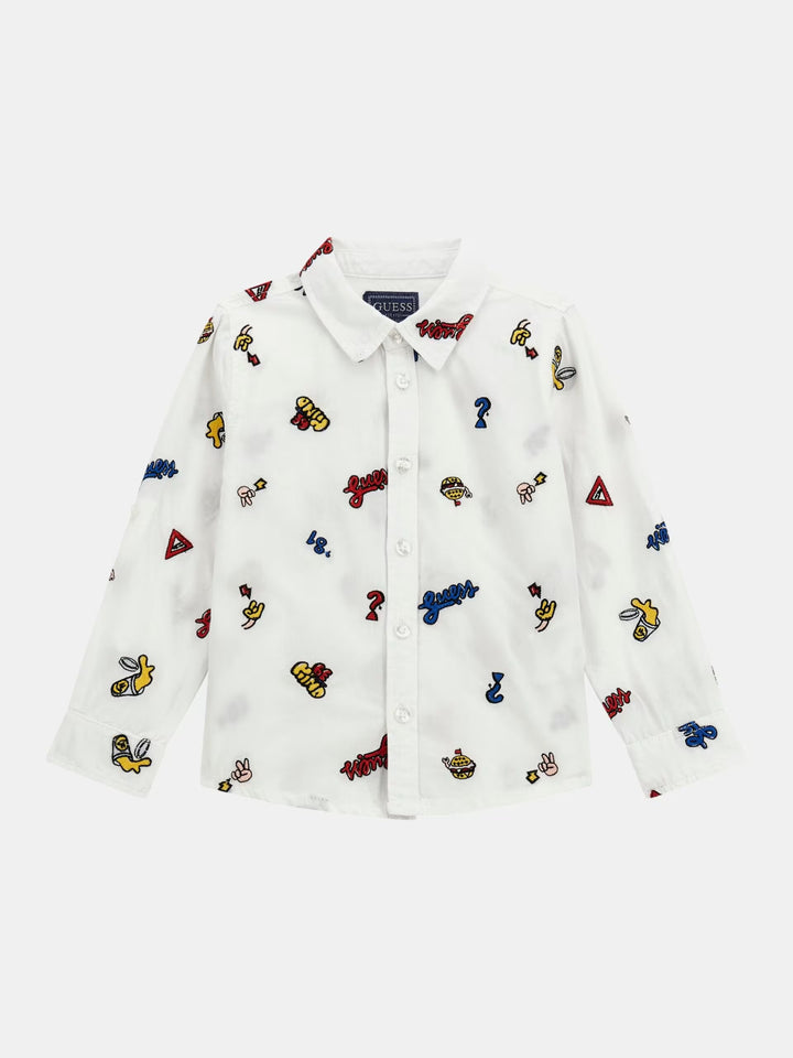 TODDLER BOY - ALL OVER EMBROIDERY SHIRT