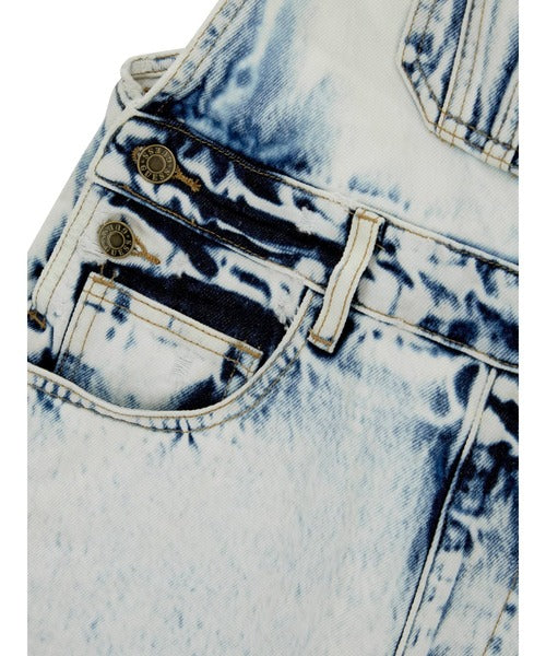 GUESS ORIGINALS HEAVY ACID WASH DENIM OVERALLS