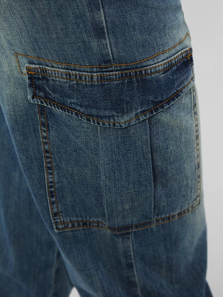 GUESS ORIGINALS DENIM CARGO CAPRI PANTS