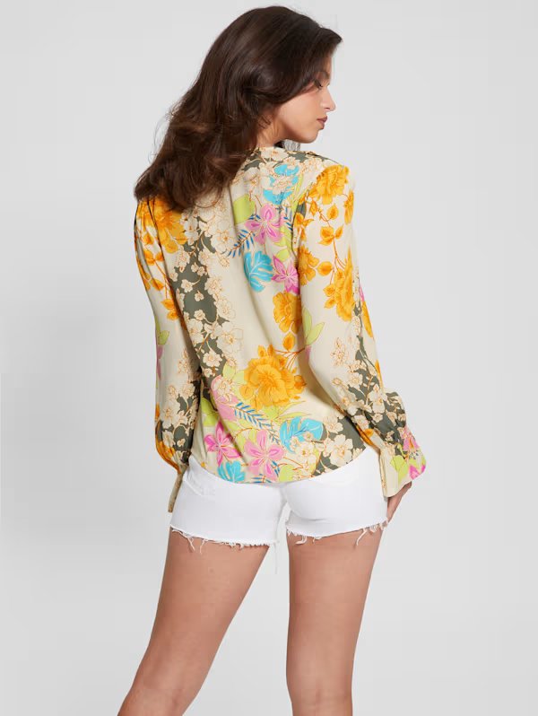 TONI FLORAL CREPE TOP