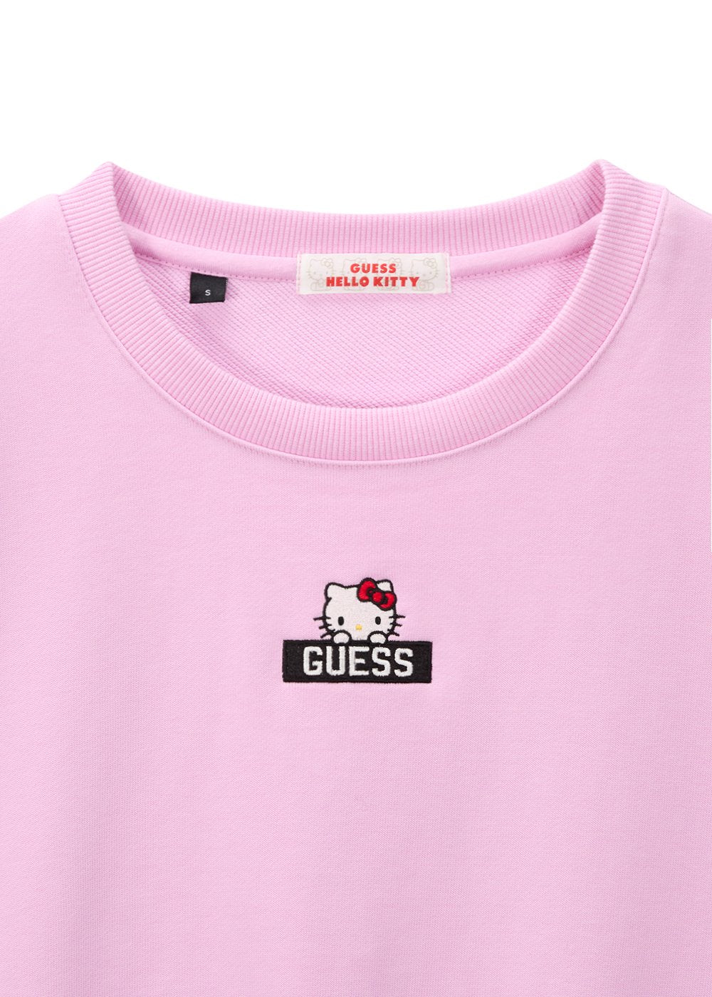 GUESS × HELLO KITTY LADIES LS CROPPED SWEATSHIRT