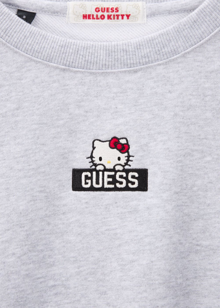 GUESS × HELLO KITTY LADIES LS CROPPED SWEATSHIRT