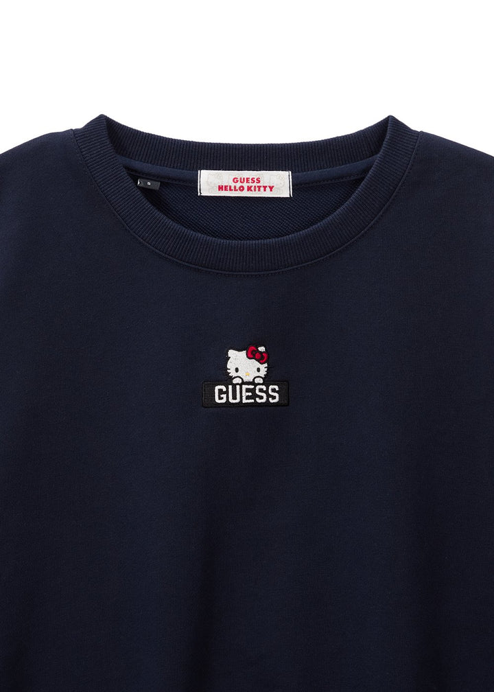 GUESS × HELLO KITTY LADIES LS CROPPED SWEATSHIRT