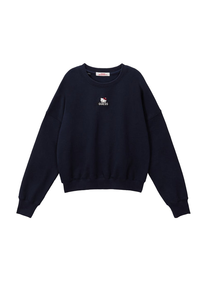 GUESS × HELLO KITTY LADIES LS CROPPED SWEATSHIRT