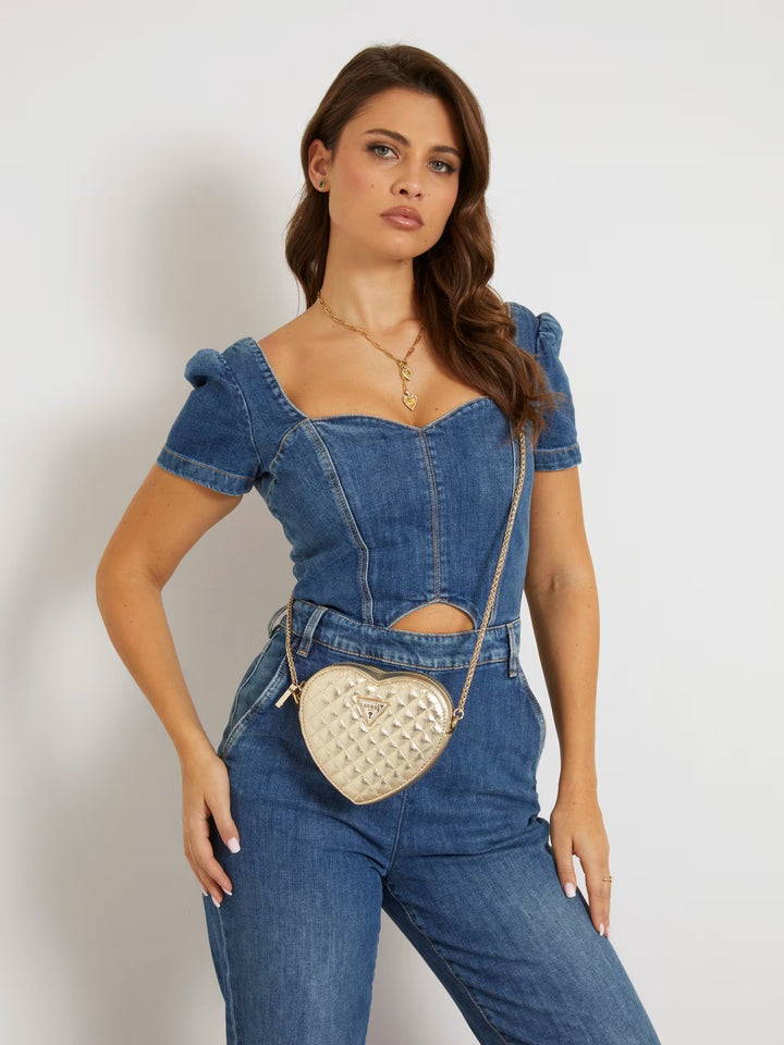 TWILLER METALLIC HEART BAG