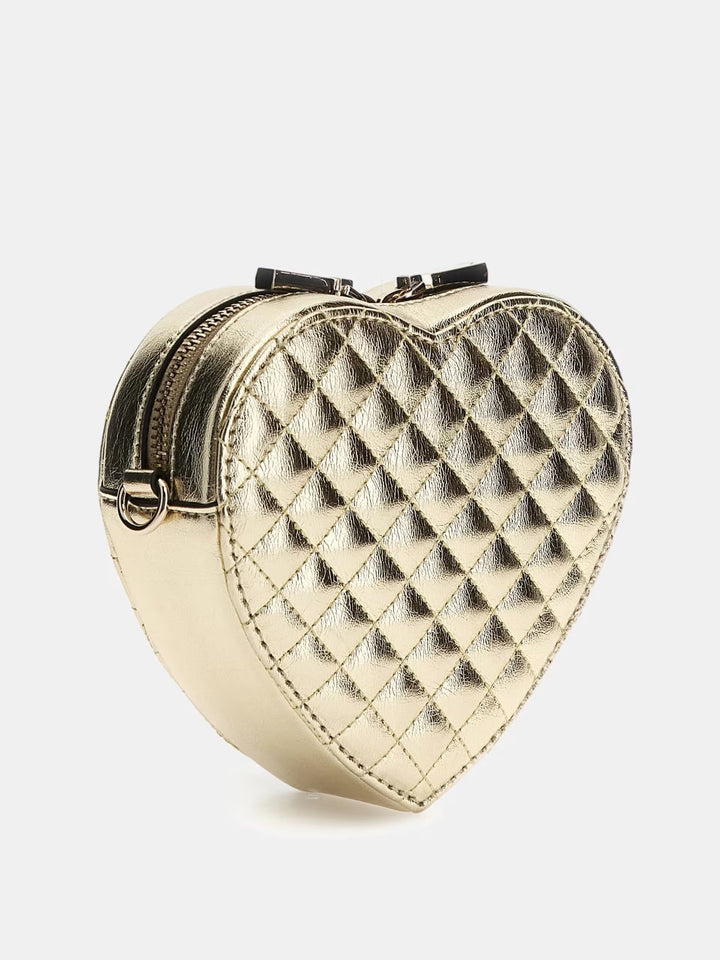 TWILLER METALLIC HEART BAG