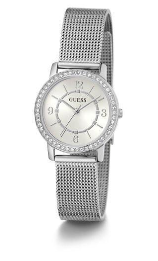 MELODY LADIES DRESS SILVER TONE COLOUR – GUESS