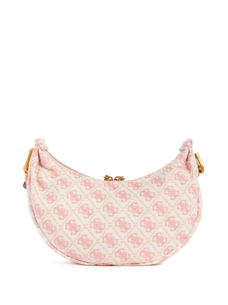 Guess Shemara Mini Hobo Handbags Salmon Logo : One Size