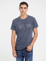 SS CN GUESS EMBRO WASHED TEE