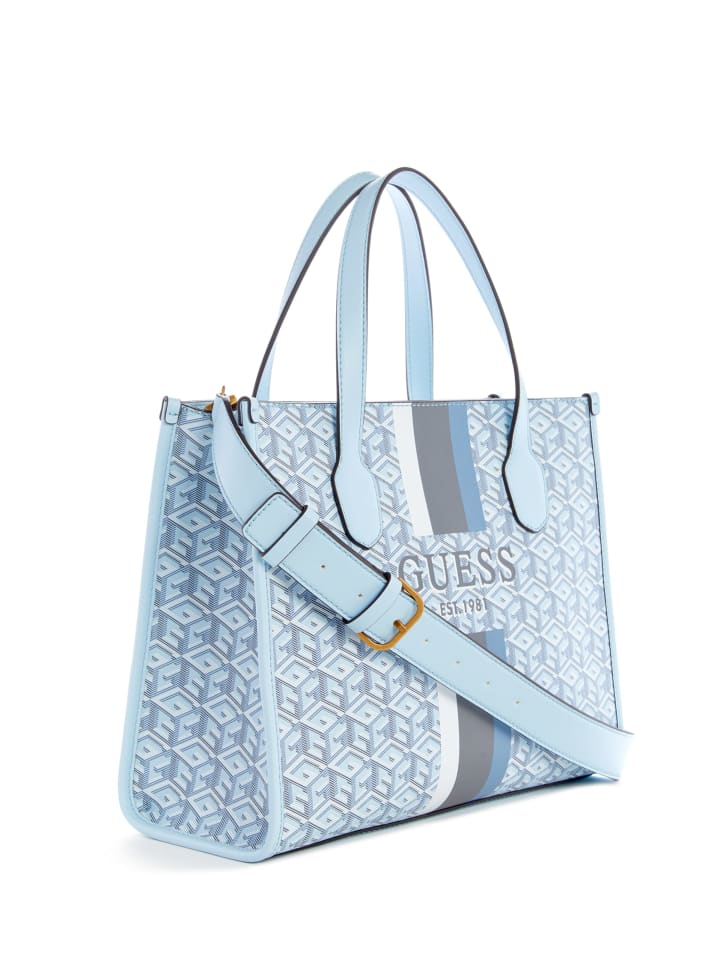 Guess Silvana 2 Compartment Mini Tote in Blue