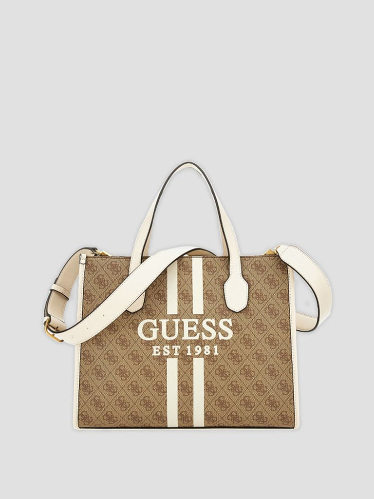 Guess Silvana 2 Compartment Tote in Natural