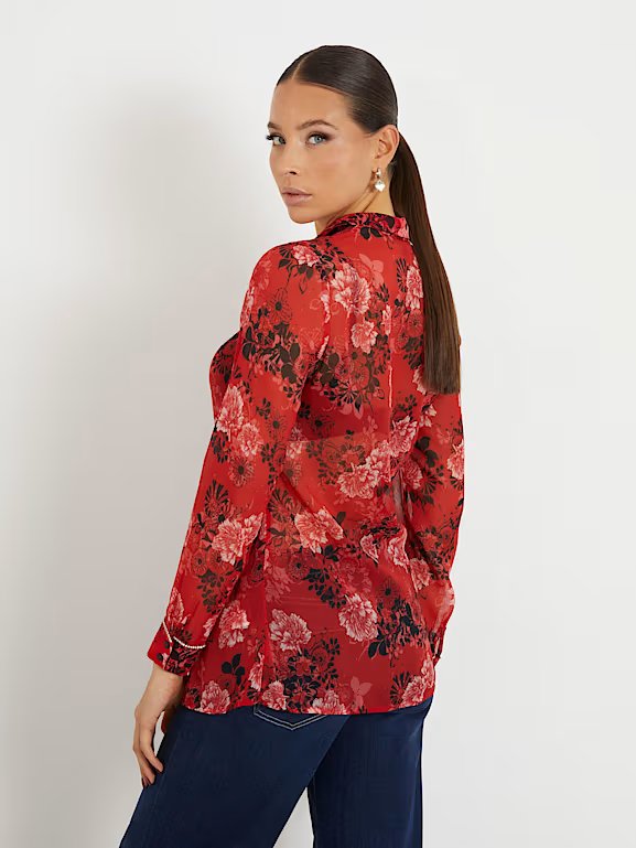 LS CLOUIS SHIRT - CALL ME CHERRY PRINT